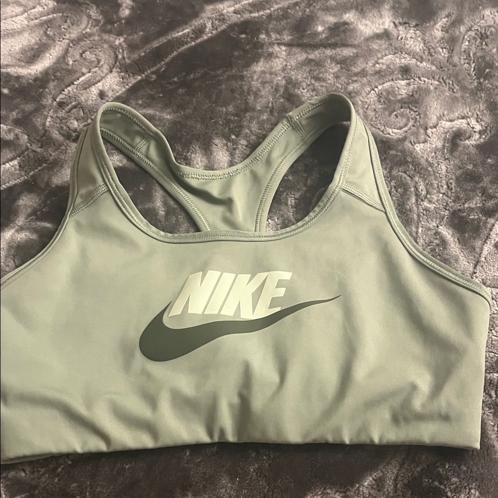 Nike Women's Olive Green Racerback Sports Bra
